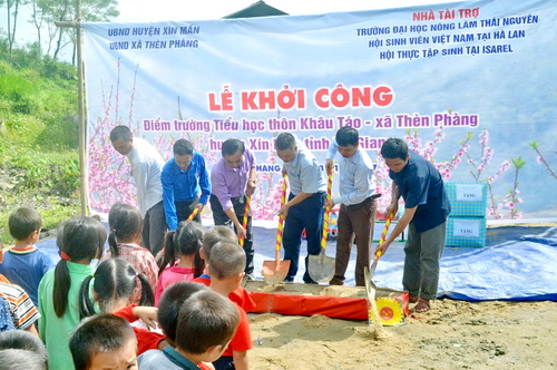 Khởi công xây dựng điểm trường tiểu học thôn Khâu Táo